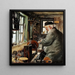 Een draaier aan zijn draaibank - Laurits Andersen Ring — ingelijst kunstwerk aan de muur