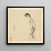 Een dame - Chen Hongshou — ingelijst kunstwerk aan de muur