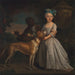 Een jong meisje met een hond en een page - Bartholomew Dandridge — gepresenteerd in een interieur