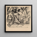 A peasant woman fetches water - Kazimir Malevich — framed artwork on a wall