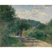 Reproductie van het schilderij van een weg in Louveciennes - Pierre-Auguste Renoir