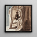 Een scène met schaduw, studie voor het beeld Niels Ebbesen en de Graaf Gert tentoongesteld in 1868 - Carl Bloch — ingelijst kunstwerk aan de muur
