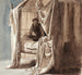 Een scène met schaduw, studie voor het beeld Niels Ebbesen en de Graaf Gert tentoongesteld in 1868 - Carl Bloch — weergave van het kunstwerk