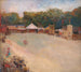 Een zomerse avond op de kermis in het hertenkamp in het noorden van Kopenhagen - Fridolin Johansen — weergave van het kunstwerk