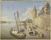 van het rivier de Main in Frankfurt am Main met de Sint-Laurentiuskerk - Ursula Magdalena Reinheimer — weergave van het kunstwerk