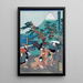 Konami - Utagawa Kunisada Toyokuni III Kunstdruk Acte VIII Huwelijksprocessie — ingelijst kunstwerk aan de muur
