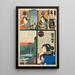 Brigade Extra Bangai ji Acteurs Segawa Senjo en Kuzunoha en Kawarazaki Gonjr I en Abe no Yasuna - Utagawa Kunisada Toyokuni III — ingelijst kunstwerk aan de muur