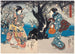 Waarderend de Kersenbloesems 's Avonds - Utagawa Kunisada Toyokuni III — weergave van het kunstwerk