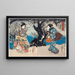 Waarderend de Kersenbloesems 's Avonds - Utagawa Kunisada Toyokuni III — ingelijst kunstwerk aan de muur