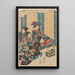 Vier Elegante Hofdames in Kleding - Utagawa Kunisada Toyokuni III — ingelijst kunstwerk aan de muur