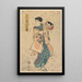 Ichikawa Kyuzo Playing the Role of Shodayu - Utagawa Kunisada Toyokuni III — framed artwork on a wall