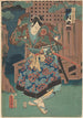 Utagawa Kunisada Toyokuni III - Nakamura Shikan schilderij in de rol van Huwa Hanzaemon — weergave van het kunstwerk