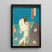 van acteur Kataoka Nizaemon in de rol van Ōboshi Yuranosuke, leider van de 47 rōnin - Utagawa Kunisada Toyokuni III — ingelijst kunstwerk aan de muur