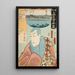 The restaurant Kiyomizur L'acteur Ichikawa Danjr VIII en Kiyomizu Seigen - Utagawa Kunisada Toyokuni III — framed artwork on a wall