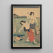 De zoutvrouwen - Utagawa Kunisada Toyokuni III — ingelijst kunstwerk aan de muur
