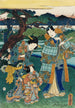 Contemplation of the plum blossom flowers - Utagawa Kunisada Toyokuni III — artwork view