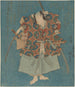 van een Groene krijger met fijne blauwe, rode, gele en zilveren kleuren - Utagawa Kunisada Toyokuni III — weergave van het kunstwerk