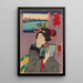 Landscapes and Beauties Wanting to Read the Next Volume - Utagawa Kuniyoshi — framed artwork on a wall