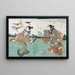 Vue van Yanagishima in de lente - Utagawa Kuniyoshi — ingelijst kunstwerk aan de muur