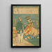 Ikoku kotoba Amerika - Utagawa Yoshiiku — ingelijst kunstwerk aan de muur
