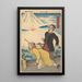 Mount Fuji from the Famous Mountains of Japan series - Utagawa Yoshimori — framed artwork on a wall