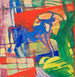 Blauwe Koe - Franz Marc — weergave van het kunstwerk