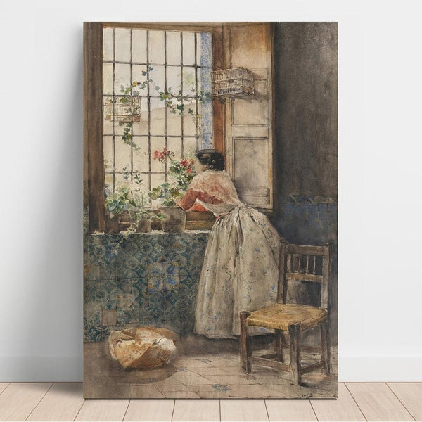 Reproductie van het schilderij Valencienne op raster - Joaquín Sorolla