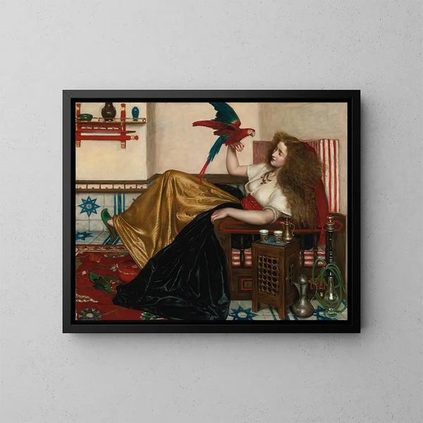 La légende du perroquet - Valentine Cameron Prinsep — framed artwork on a wall