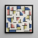 Variatie op Compositie XIII - Theo van Doesburg — ingelijst kunstwerk aan de muur