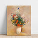Reproductie van het schilderij Bloemenvaas (roze achtergrond) - Odilon Redon