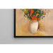 Reproductie van het schilderij Bloemenvaas (roze achtergrond) - Odilon Redon
