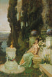 a lady on a marble bench in ancient Rome - Vasiliy Kotarbinsky — artwork view
