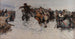 van een besneeuwde stad - Vasily Surikov — weergave van het kunstwerk