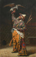 Een rijke Kirgizische jager met een valk - Vasily Vereshchagin — weergave van het kunstwerk