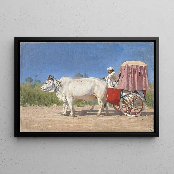 koets voor Delhi - Vasily Vereshchagin — ingelijst kunstwerk aan de muur