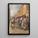 Koord van derwijnen die aalmoezen vragen in Tasjkent - Vasily Vereshchagin — ingelijst kunstwerk aan de muur