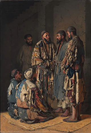 Vasily Vereshchagin - Polititians in opium shop Tashkent.webp