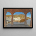 van het Rajnagar marmeren dam schilderij, versierd met bas-reliëfs op een meer in Udaipur - Vasily Vereshchagin — ingelijst kunstwerk aan de muur