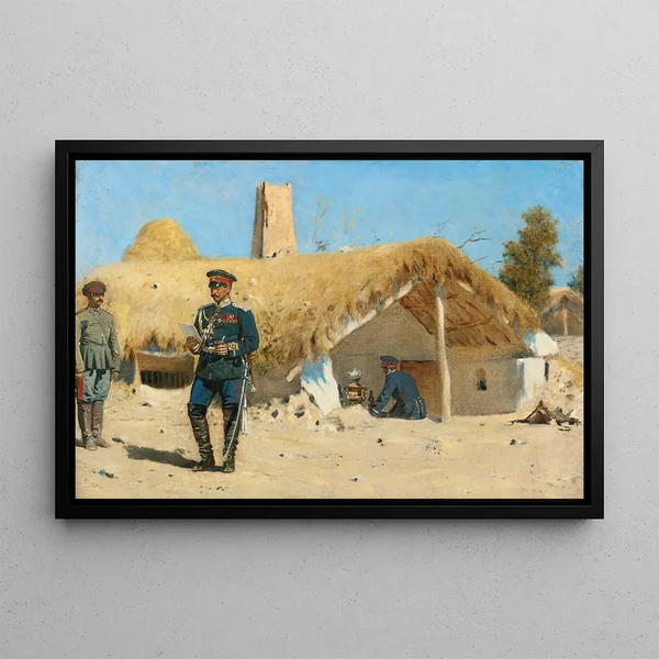 L'Adjudant - Vasily Vereshchagin — ingelijst kunstwerk aan de muur