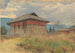 van het hoofdtempel van het klooster Tassiding, Sikkim - Vasily Vereshchagin — weergave van het kunstwerk
