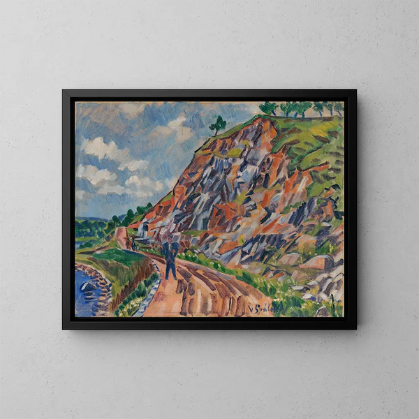 Landscape near Pyel - Václav Špála — framed artwork on a wall