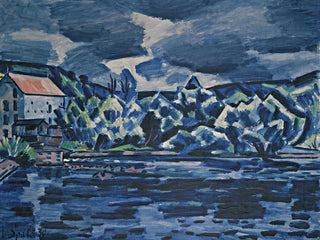 Vclav pla - Thunderstorm By The River Otava.webp