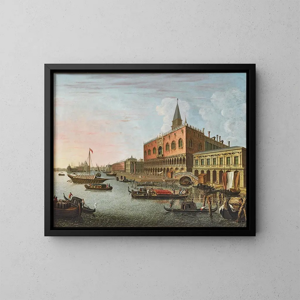 The Doge's Palace in Venice - Venetian School — framed artwork on a wall
