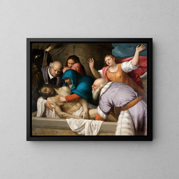L'Enterrement du Christ - Venetian School — framed artwork on a wall