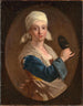 Portret van een meisje met een masker - Veronese School — weergave van het kunstwerk