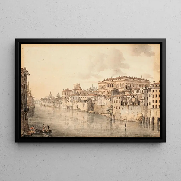 VictorJean Nicolle - Le Palais Farnse vu depuis les quais du Tibre Rome.webp