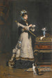 Na het bezoek - Victor Gabriel Gilbert — ingelijst kunstwerk aan de muur