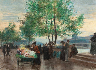 Victor Gabriel Gilbert - Marchands aux Bords de la Seine Paris.webp