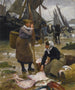 L'arrivée des bateaux de pêche - Victor Gabriel Gilbert — weergave van het kunstwerk