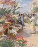 De bloemenmarkt - Victor Gabriel Gilbert — weergave van het kunstwerk